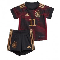 Fotballdrakt Barn Tyskland Mario Gotze #11 Bortedraktsett VM 2022 Kortermet (+ Korte bukser)